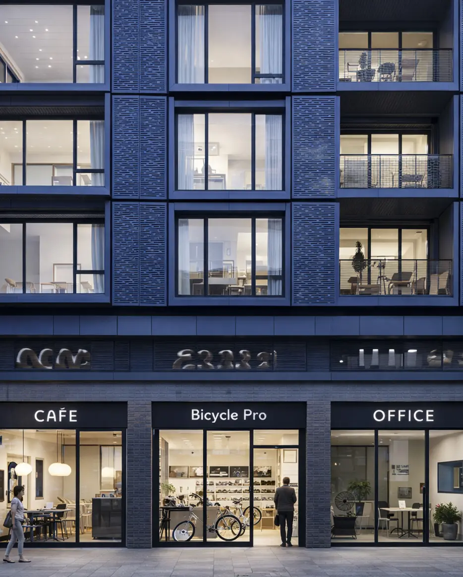 Змішане призначення: комерція на 1-му поверсі, житло/офіси вище